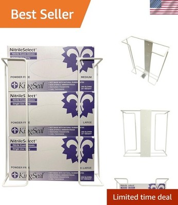 Universal Wall-Mounted Glove Rack - Holds 3 Boxes for Sleek Organization