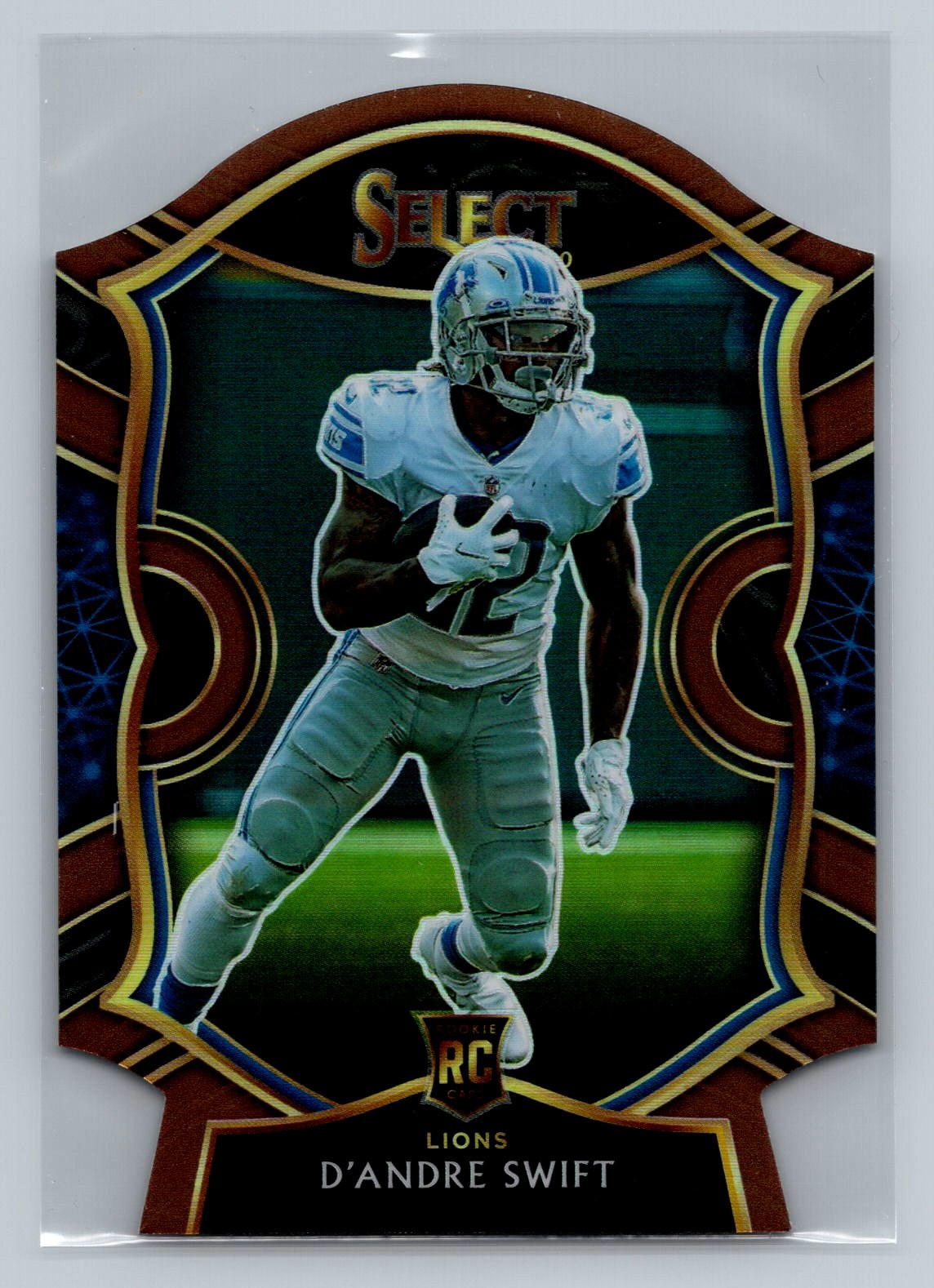 2020 Panini Select D'Andre Swift #51 Copper Prizm Die Cut #/355 Rookie Lions *