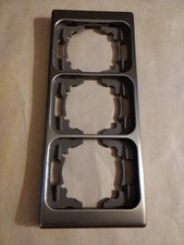 1 Plaque triple vertical Métal anodisé Diplomat Legrand 