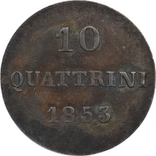 Italy (Grand Duchy of Tuscany) - 10 Quattrini - 1853 - Leopold II