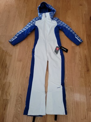 SPYDER Power Suit Insulated Ski Suit With  Removable Hood White Size 12
