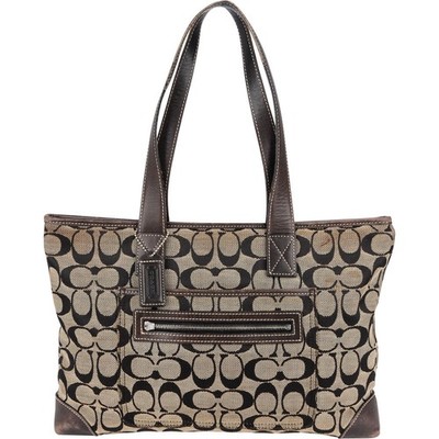 Coach Monogram Signature Tote Shoulder Bag Tasche
