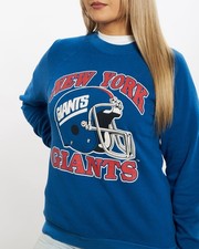 New York Giants NFL Football team Blue Crewneck Sweatshirt 90s RM2315
