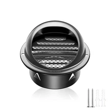 3 inch Round Wall Vent Cap, piiyoosnn 304 Stainless Steel Air Vent,Hemispheri...