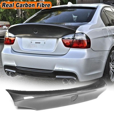 For BMW 3 Series E90 325i 330i 2005-08 Carbon Fiber Rear Trunk Spoiler Wing Lip
