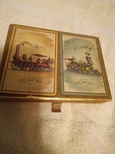 Congress Vintage Playing Cards Trains Double Deck Cel-U-Tone Finish