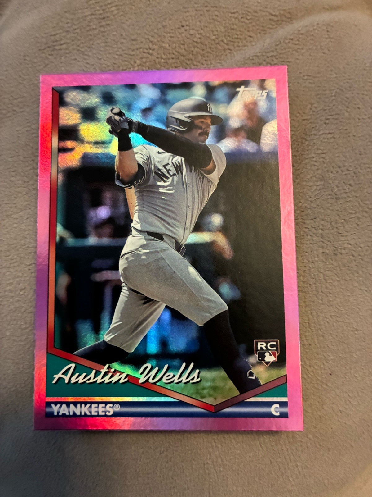 2024 Topps Archives - 1994 Topps Austin Wells #209 Pink Foilboard (RC)