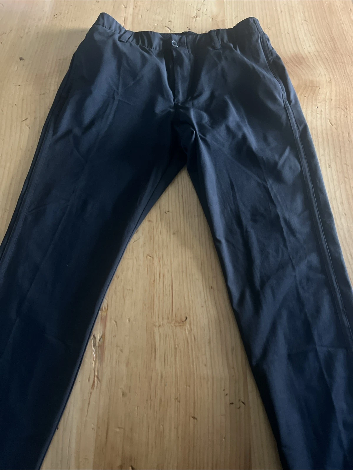 Under Armour Pants Mens 34x30 Black Lightweight Performance Elastic Waist Logo