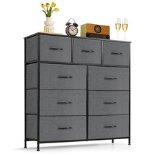9-Drawer Dresser for Bedroom, Anti-Tip Tall Storage Organizer Chest of Drawer...