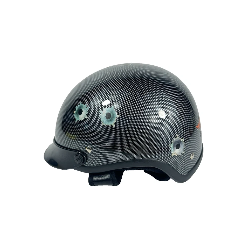 "Medio casco de motocicleta AFX FX-3 DOT diseño de carbono talla XL 7 3/4"" Harley Honda" Foto 4 de 4