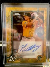 Topps 2025 Chrome Sapphire Nick Kurtz Athletics Gold Auto Rookie /50 USA-NK