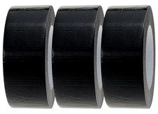 Black Duct Tape | 3 Rolls of 48Mm X 45M Gaffer Tape | Water Resistant Duct Tape  0.16 per metre