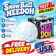 Snow Ball Stress Relief Squishy Crunch Sensory Fidget Toy Gift