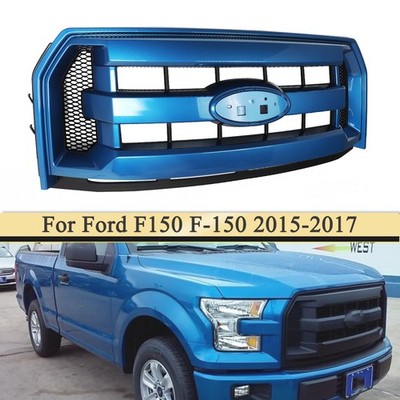 SZ Blue Flame Metallic Front Grill Grille For 2015-2017 Ford F150 F-150 XLT