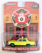 Greenlight 1977 AMC Matador Dallas Texas Fire Department Green Machine Chase