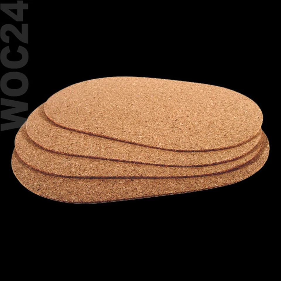 4 x Tischset Platzdeckchen Platzmatte Platzset abwaschbar Kork Oval braun - Bild 1 von 2