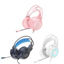 Gaming Headsets Over Ear Headphones Microphone 50MM Driver Ergonomic Earphones