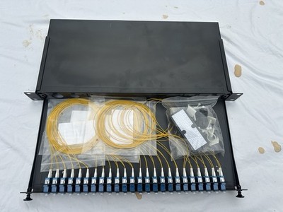 RS PRO Single Mode Duplex Glasfaser Patchpanel mit 24 Ports bestückt, 1 HE