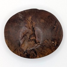 Vintage handmade manzanita wood belt buckle 3x3.5 circa 70s Artisan Signed