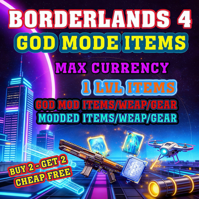 #ad BORDERLANDS 4✨WEAPONS MODDED LEVEL 1 ONE GEAR MODDED ✴️ GODMODE ✅PC PS XBOX $3.00