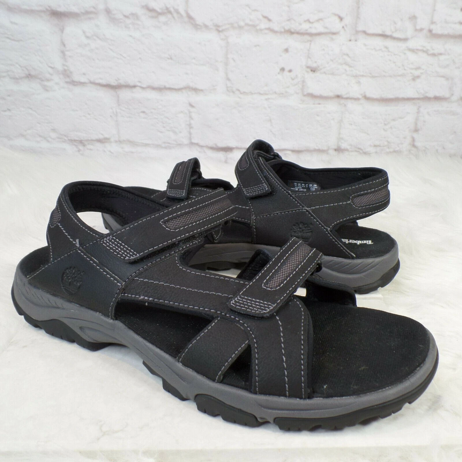 Sandali sportivi Timberland uomo taglia 13 in pelle nera Ortholite