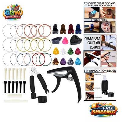 Ultimate Acoustic Guitar Accessory Kit: 9-Piece Essentials for Superior Play