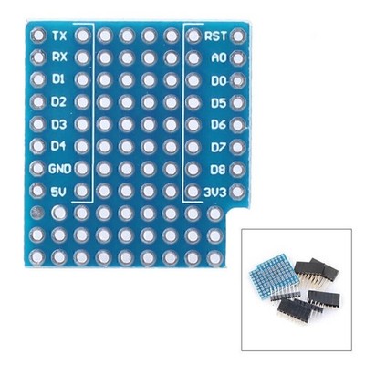 ProtoBoard Breadboard Shield für WeMos D1 Mini doppelseitige Modulkomponente