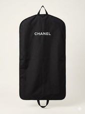 Authentic CHANEL Black Expandable Garment Bag Cover Travel Case New in Plastic