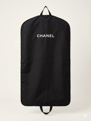 Authentic CHANEL Black Expandable Garment Bag Cover Travel Case New in Plastic