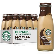 Mocha Frappuccino Coffee Drink 13.7oz Bottles Pack of 12 Chilled Caffeine Boost