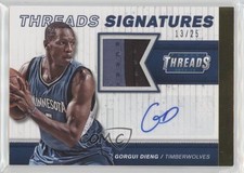 2014-15 Panini Threads Threads Signatures Prime 13/25 Gorgui Dieng #58 Auto 0a7