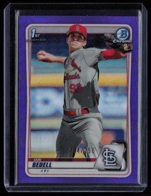 2020 BOWMAN DRAFT CHROME PURPLE REFRACTORS IAN BEDELL RC 4/250 ST. LOUIS