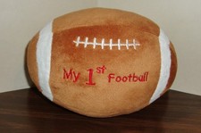 Babys R Us My 1st Football Chime Rattle Soft Stuffed Plush Toy 9"