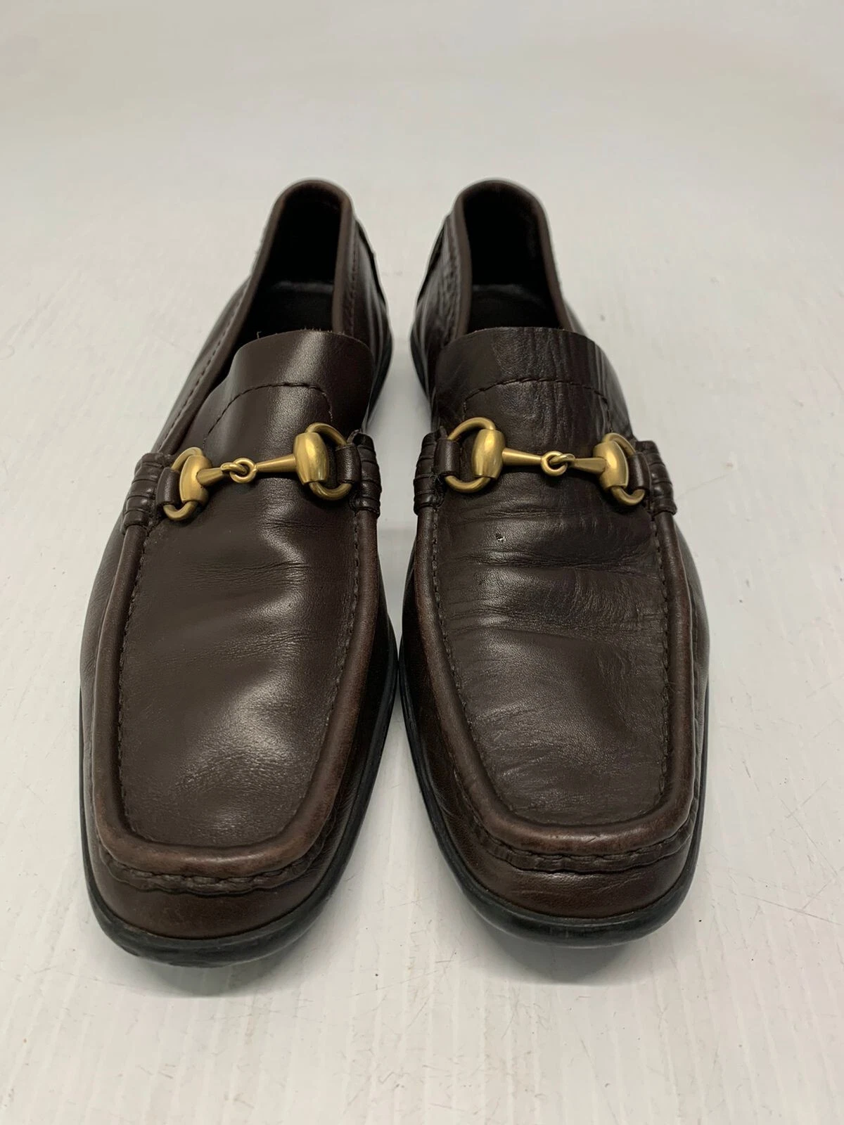 Chaussures habillées Gucci Oxford Horsebit marron 117703 taille 8B homme LIVRAISON GRATUITE