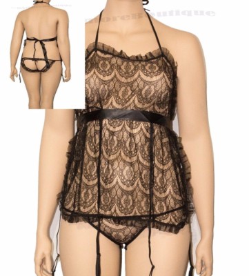 New Sexy Lingerie Plus Size Flirty Delicate Lace Apron, XXL Sleepwear | eBay