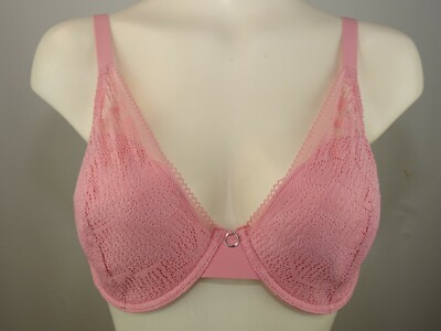 Chantelle 18D1# Erika Lace Plunge Lightweight Unlined Underwire Bra US SZ 34DDD