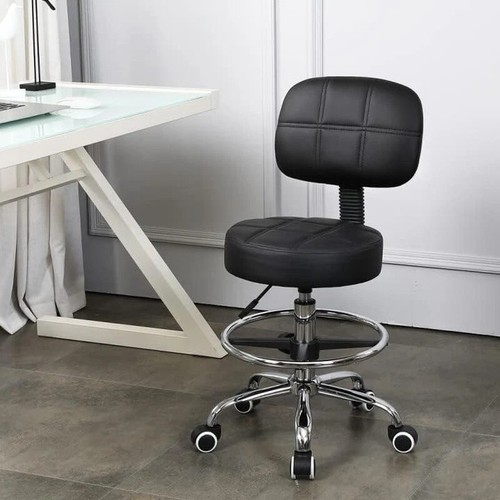Adjustable Seat Work Shop Stool Chair Swivel Bench Bar Rolling Garage Mechanics - Picture 2 of 12