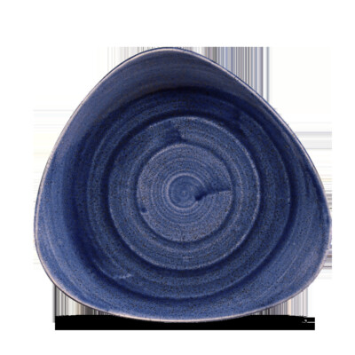 Churchill STONECAST Patina Cobalt Blue Triangle Plate Teller Porzellan 22,9 cm