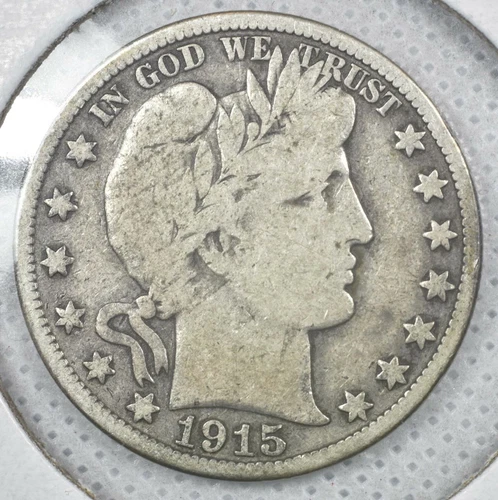 1915-s Barber Half.  Fine.