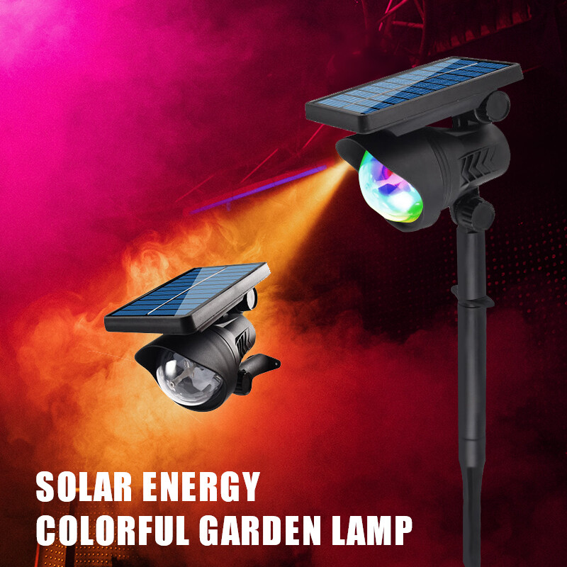 RGB Solar Spot Lights LED Garden Outdoor Pathway Lawn Fence Lamp