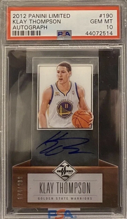 Klay Thompson Basketball Grade 10 Rookie Sports Trading Cards