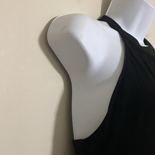 Anne Klein Vintage schwarz Neckholder Kleid Damen 6 Drop Waist Goth Grunge Y2K Event - Bild 19 von 22