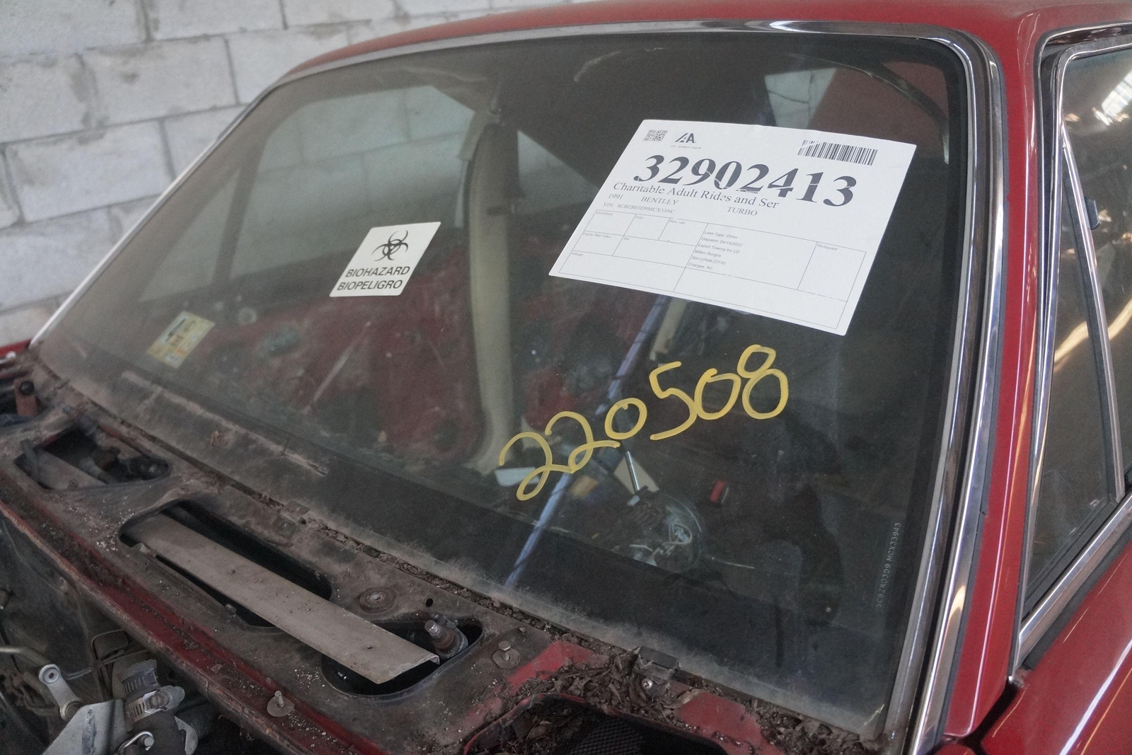 Local Pickup Only! Front Windshield Window Glass OEM Bentley Turbo R 1991