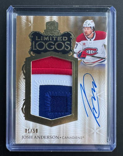 Josh Anderson #LL-JA 2023 Upper Deck The Cup Limited Logos Auto Patch card