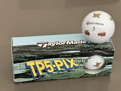 Taylormade TP5 Pix Super Hero Golf Balls. 1 Sleeve + Collectors