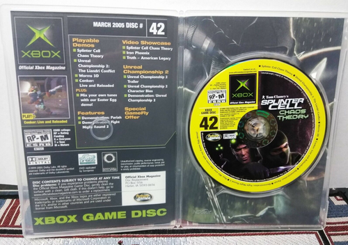 NEW 2005 ORIGINAL XBOX MAGAZINE DEMO DISC #42 SPLINTER CELL: CHAOS THEORY - Picture 3 of 5