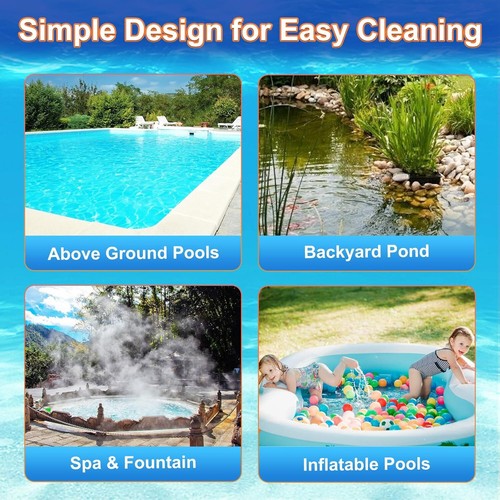 Handheld Ground Swimming Pool Vacuum Portable Jet Underwater Cleaner w/Filter Ba - Picture 12 of 13