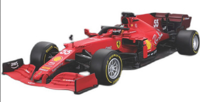 Bburago 2021 FERRARI F1 SF21 #55 Carlos Sainz Modellauto Modell 1:18 OVP
