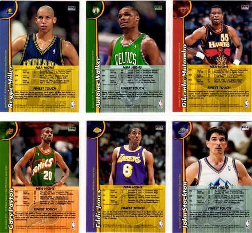 JUEGO DE TARJETAS PROMOCIONALES NBA BASKETBALL TOPPS FINEST 1998 LÁMINA CROMADA PP-PP6 EN BOLSILLO PGS - Imagen 2 de 2
