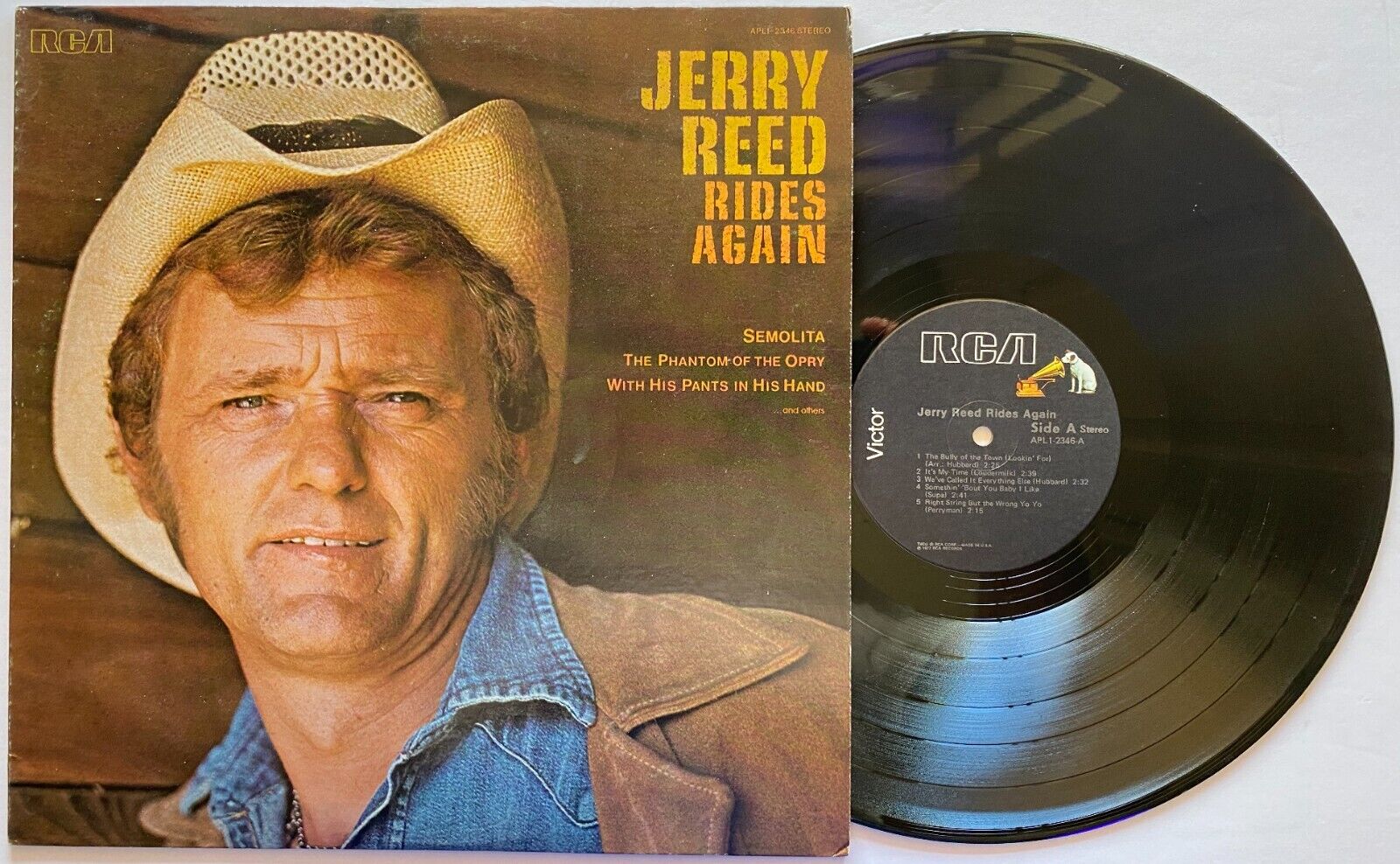 JERRY REED Rides Again 1977 LP Phantom of the Opry Redneck in a Rock & Roll Bar